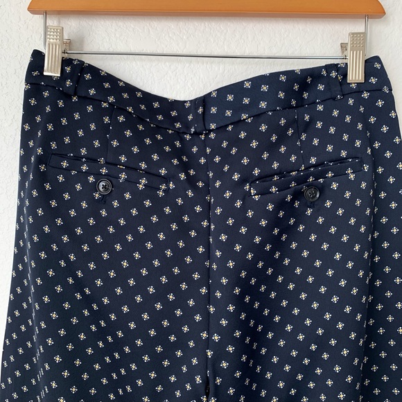Banana Republic Navy Avery Print Cropped Pant - Picture 8 of 11